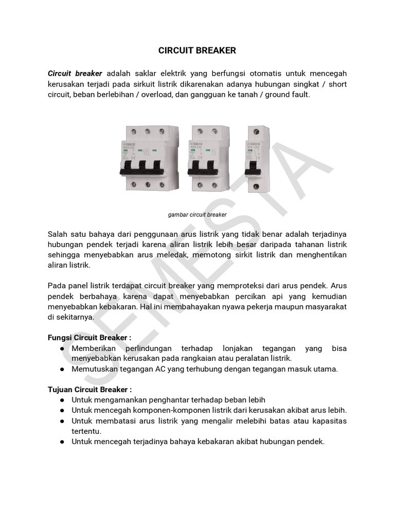 Circuit Breaker MCB 63A Miniature Electrical Panel