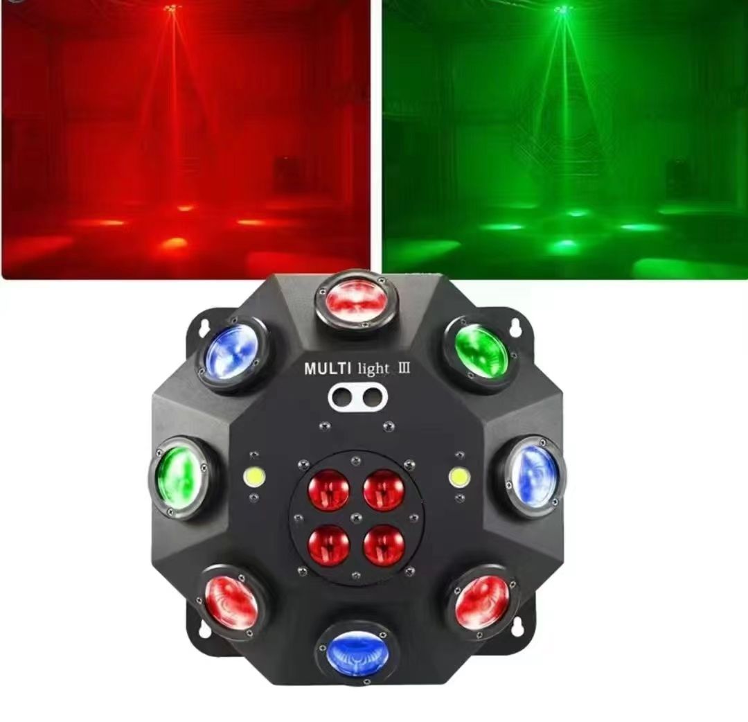 2024 Unique Design Stage Lights 8 Eye 5in1 RGBW DMX Rotating Strobe Effect LED Beam Laser Light for KTV Bar Disco Dj Club Party