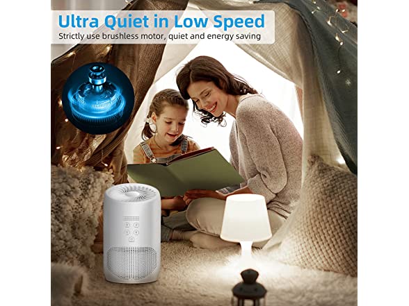 Air Purifier HEPA Filter Home Office Large Room 500sqft