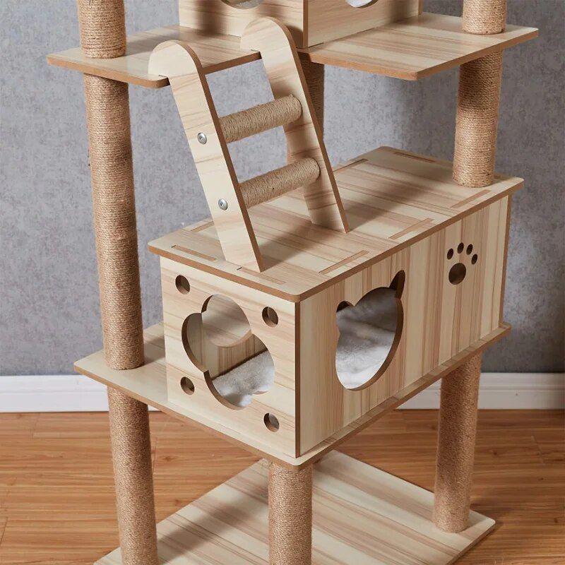 Cat Tree Tower Scratching Post Multi-Level Condo