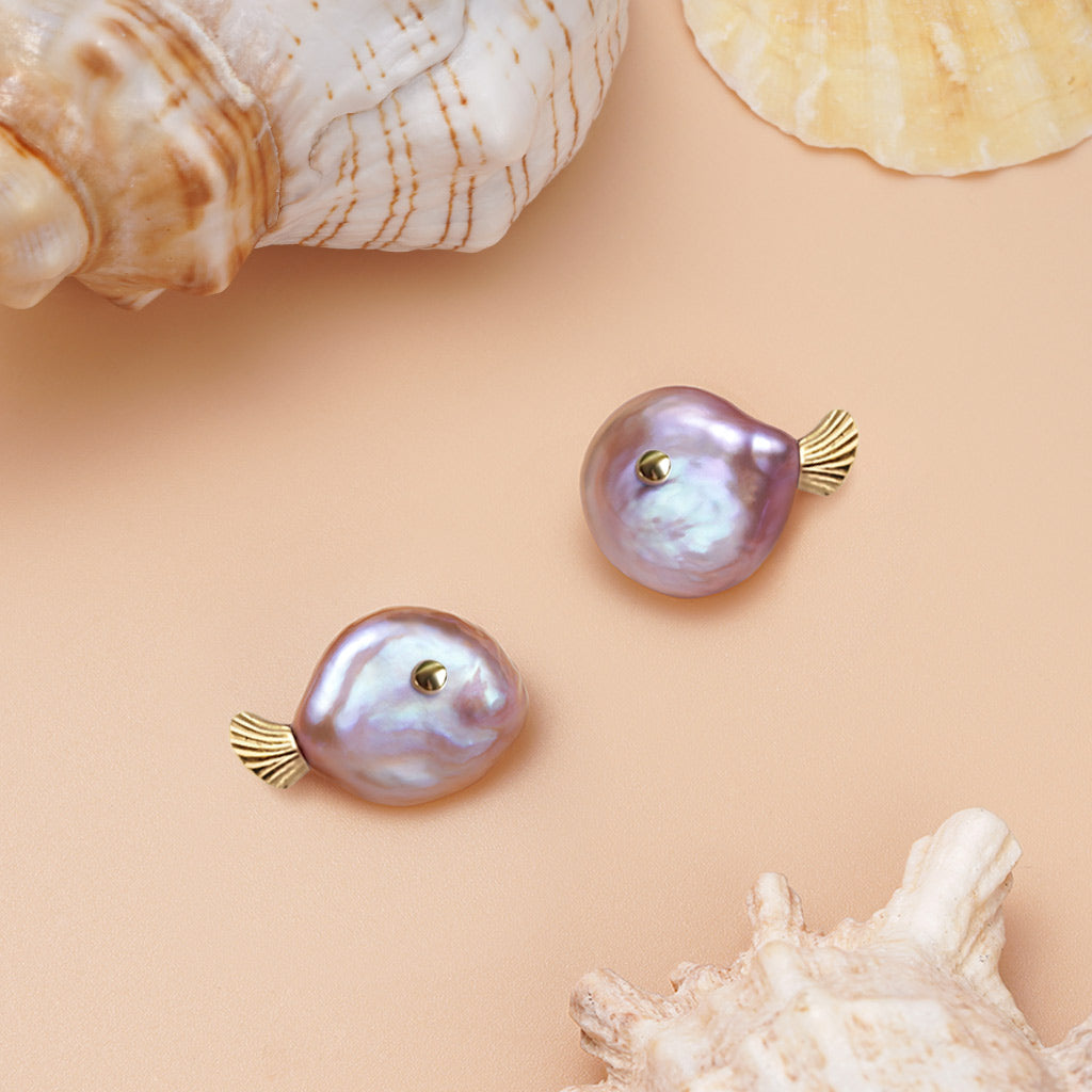 Pearl Earrings Freshwater 925 Silver Stud Women Set