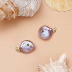 Pearl Earrings Freshwater 925 Silver Stud Women Set