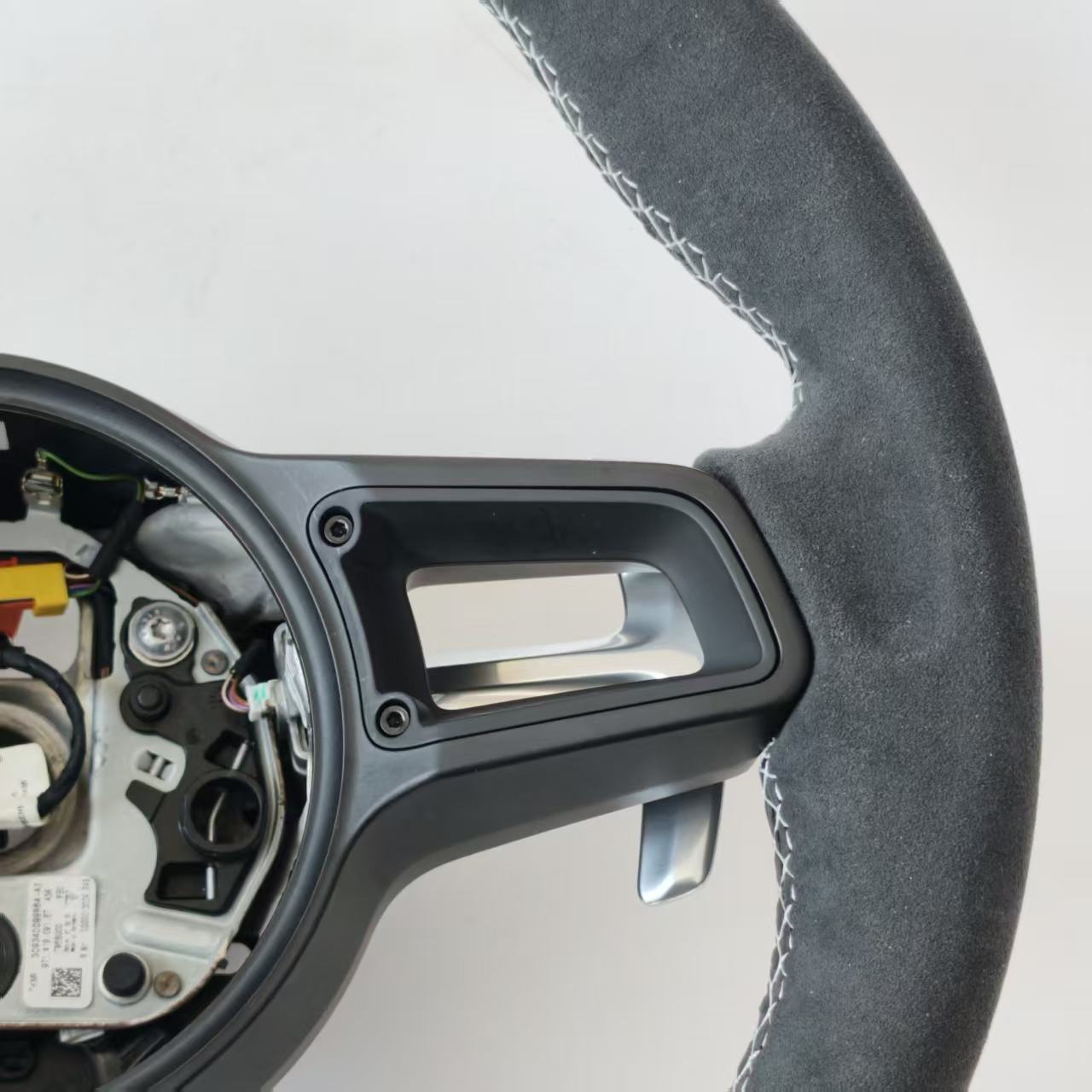 Car Steering Wheel Made of Alcantara with GT Design and Blackened Finish Upgrade of the Old Model for 718 carrera Boxster 911