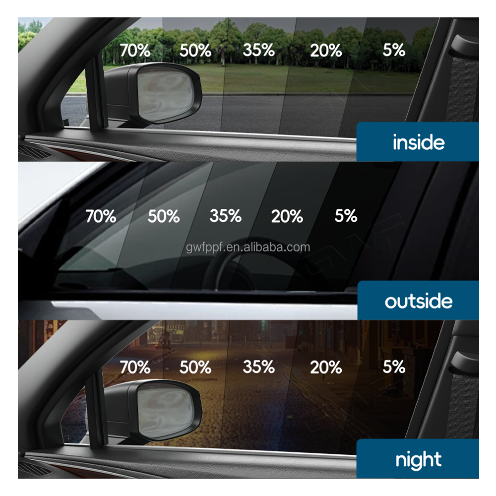 GWFILM Free Sample Solar Car Window Tint Film Paper Ultrat hd Sun Control Nano Ceramic Glass Tint Film for Car Window