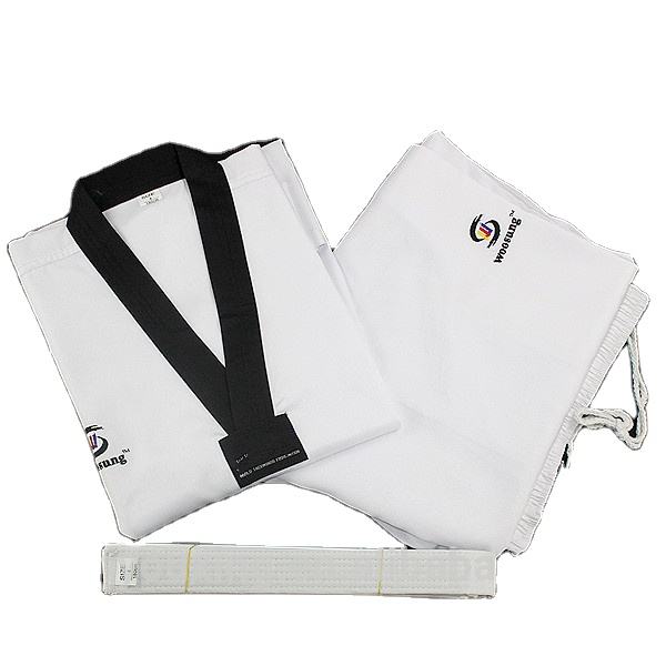 Woosung Black v Neck Wtf Uniform Taekwondo Martial Arts Uniform Karatetaekwondo Uniform