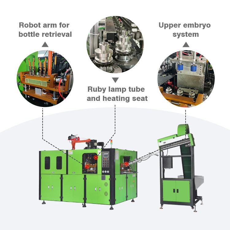 Automatic Plastic Bottle Making Blowing Molding Machine 2 Cavity Stretch Blow Moulding Machines