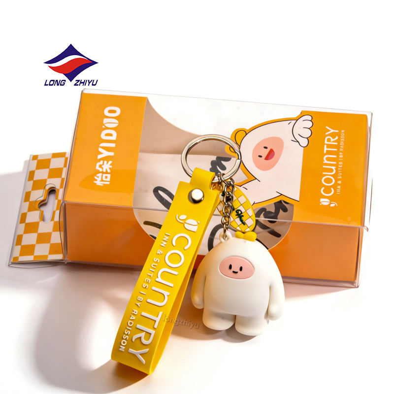 Longzhiyu 20 Years Maker Customized Keyring 3D Cartoon Cute PVC Keychains Custom Doll Gifts Key Chains With Personalized Logo