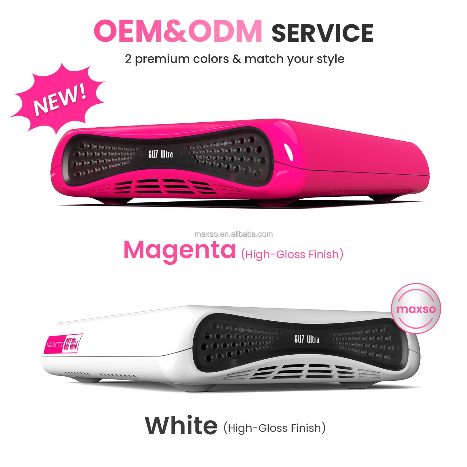 MAXSO 2025 New Arrival 65dB Nail Dust Collector with 12000RPM Dual Motor, Hexagon Design & Magnetic Cover for Nail Art Salon