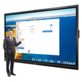 65/75/86/98/110 Inch Finger Multi-Touch 4K D-LED Backlit Interactive Smart LCD Whiteboard for Conference Use