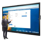 65/75/86/98/110 Inch Finger Multi-Touch 4K D-LED Backlit Interactive Smart LCD Whiteboard for Conference Use