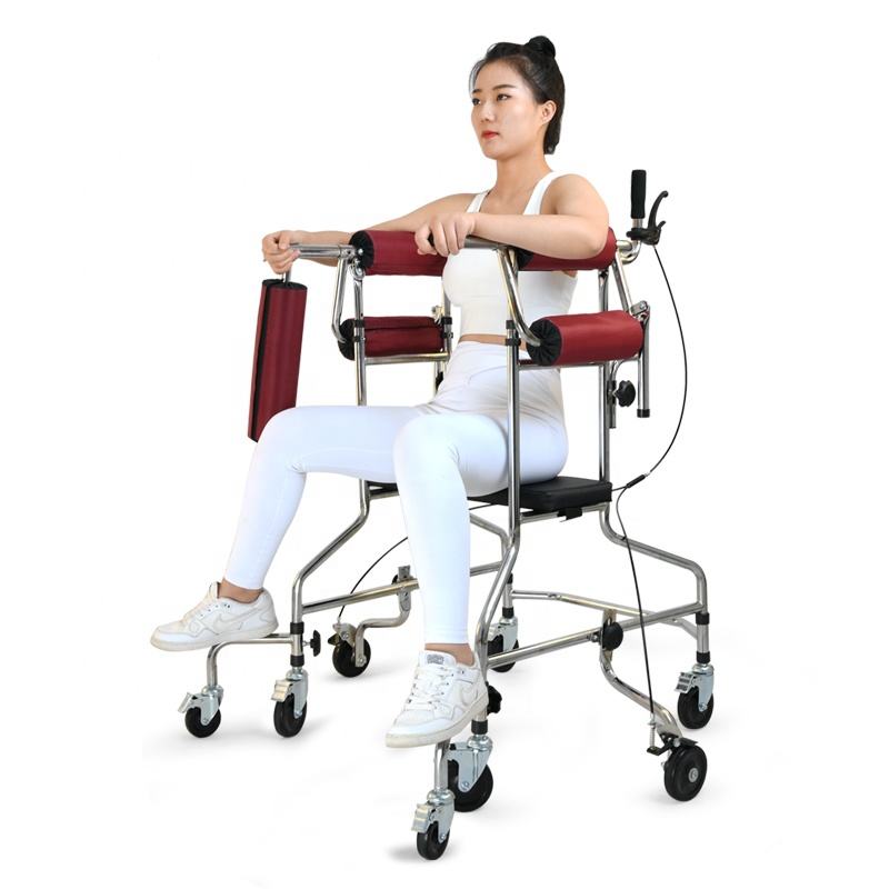 Rehabilitation Training Equipment Walking Aid Elderly Stroke Hemiplegia Walker for Disable Eight Wheels