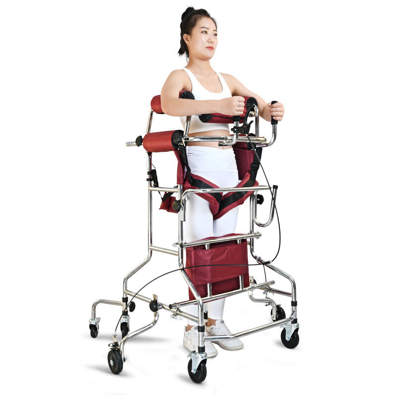 Rehabilitation Training Equipment Walking Aid Elderly Stroke Hemiplegia Walker for Disable Eight Wheels