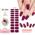 TPO Free Long Lasting Solid Color Gel Nail Wraps Waterproof UV Lamp HEMA Free Semi Cured Gel Nail Stickers