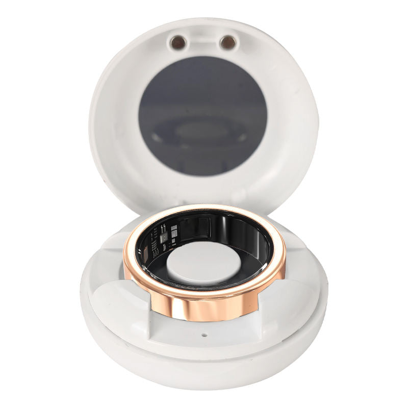 V8 Smart Ring IP68 Waterproof Health Monitor Sleep Tracker Blood Oxygen Heart Rate Monitor with Charging Case Wearable Devices