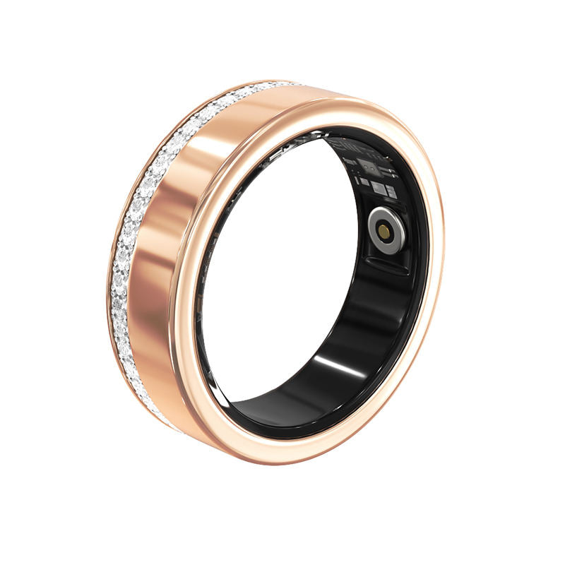 V8 Smart Ring IP68 Waterproof Health Monitor Sleep Tracker Blood Oxygen Heart Rate Monitor with Charging Case Wearable Devices
