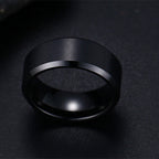 Titanium Ring Men Wedding Band 8mm Comfort Fit