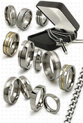 Titanium Ring Men Wedding Band 8mm Comfort Fit